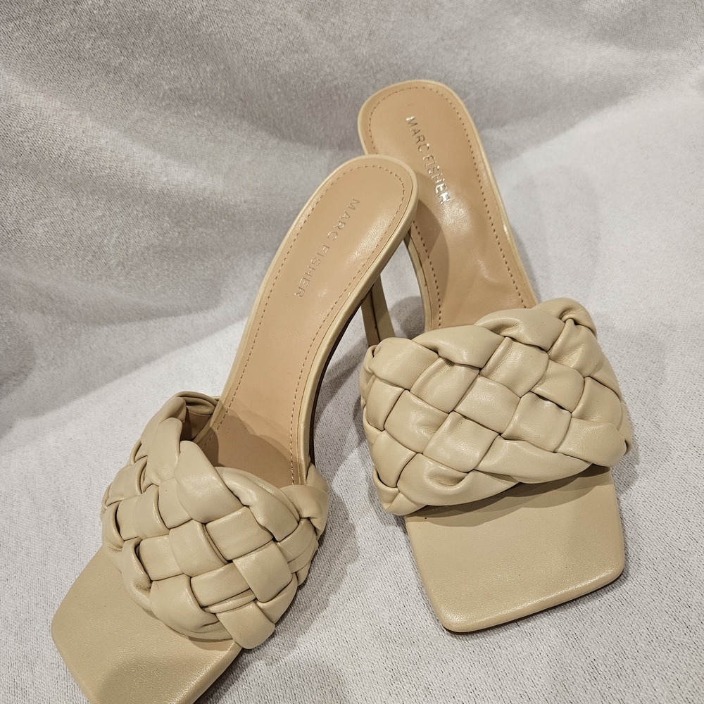 Marc Fisher Tan Braided Women's Heels